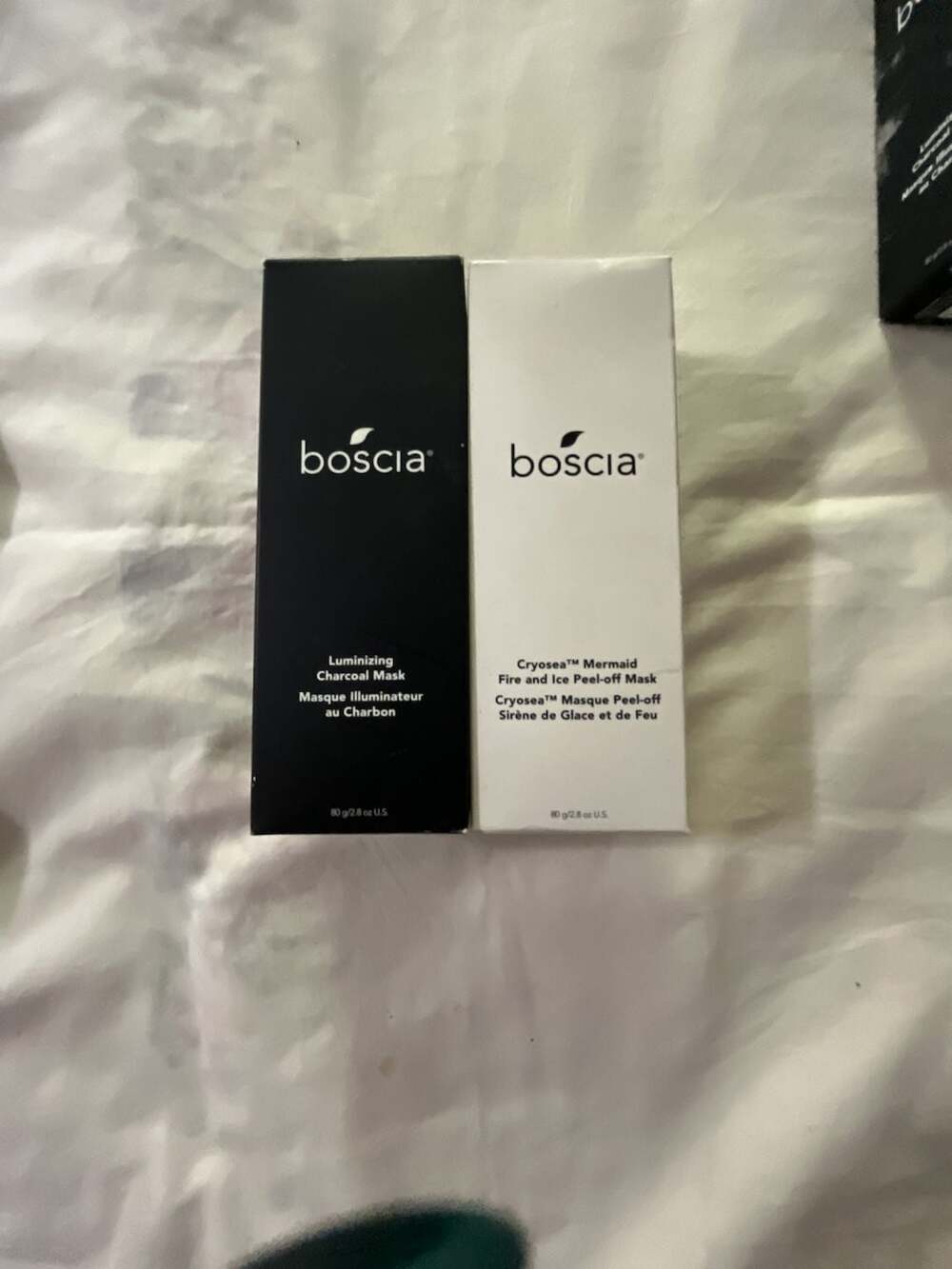Boscia Luminizing Charcoal Mask and Cryosea Mermaid Fire and Ice Peel-Off Masks